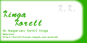 kinga korell business card
